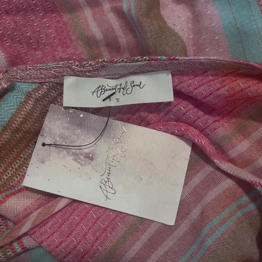 NWT Anthropologie Women's Multi Color Striped Top Size XL - Picture 3 of 3